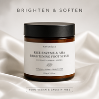 Gommage pour les pieds éclaircissant à l'enzyme de riz et aux AHA, marque privée, exfoliant professionnel pour des pieds lisses et éclatants, 200g
