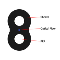 Self-supporting 1 2 4 6 8 12 Core G652D G657A1 G657A2 Optical Fiber Indoor Outdoor Drop Cable FTTH Fiber Optic Cable