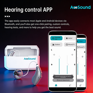 Prothèses auditives derrière l'oreille rechargeables avancées avec pour Bluetooth Prix promotionnel exclusif alimenté par batterie sans fil - Product Image 3