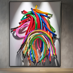 Nhà Máy Bán Buôn 3-6Mm Cường Độ Cao 16 Sợi Bện Tay Sợi Dây Thừng Polyester/PP/Bông Nhựa Barb End Túi Giấy Dây Xử Lý - Product Image 4