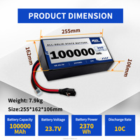 Drone Pil OEM/ODM 100AH Tamamen Katı Hal Pil 100000mAh 6S 23.7V 2370Wh Yüksek Enerji Yoğunluğu Kargo Dronu VTOL için