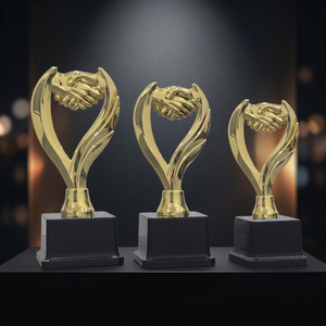 Trofeo de Metal Fundido a Presión con Grabado para Ganadores de Torneos de Cricket, Fútbol y Voleibol, Diseño Atractivo, Base Resistente - Product Image 1