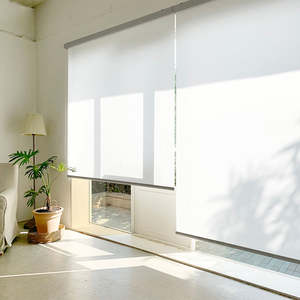 Persianas enrollables coreanas CHANGANE Minky, personalizadas, automáticas, día y noche, bloquean el sol, ecológicas, resistentes al polvo, textura suave, doble capa - Product Image 1