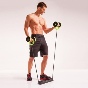 Appareil d'entraînement abdominal multifonctionnel avec rouleaux à double roue et bandes de résistance, un <span class=keywords><strong>accessoire</strong></span> d'équipement de fitness et d'entraînement à domicile - Product Image 5