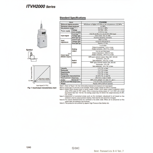 SMC Pneumatics Electro-Pneumatic <b>Pressure</b> <b>Regulator</b> ITVH2020-212CS3 - Product Image 1
