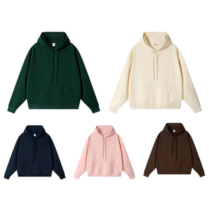 Sweat-shirt à capuche en <span class=keywords><strong>coton</strong></span> composite pour <span class=keywords><strong>femme</strong></span>, automne et hiver, modèles basiques, coupe ample, couleur unie, <span class=keywords><strong>pull</strong></span>-over - Product Image 4