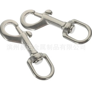 Crochet simple en acier inoxydable Eda 90 mm, crochet pivotant pour animaux de compagnie, crochet à ressort de plongée, vente en gros directe d'usine - Product Image 2