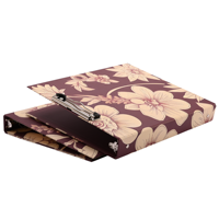Porte-documents à anneaux personnalisé à motif floral, classeur rigide, organiseur de documents pour bureau et école, fournisseur en gros OEM ODM, usine