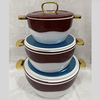 Juego de 3 Recipientes Térmicos para Alimentos de Lujo, 1.8L, 3.5L y 6L, Recipientes Aislados para Servir y Almacenar Alimentos