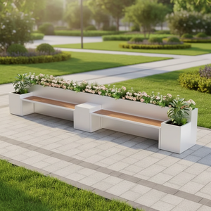 Fioriere e Panchine Personalizzate in Acciaio Inossidabile e Ferro Battuto per Esterni, Giardini, Cortili, Laghetti per Fiori e Balconi - Product Image 1