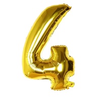 Ballon numérique en aluminium doré et argenté de 16 pouces pour décoration de fond d'anniversaire, fournitures de fête