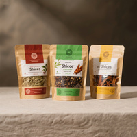 Emballage en plastique d'épices personnalisé petite preuve de feuille d'aluminium assaisonnement au paprika alimentaire 50g sac d'épices Condiment scellé pochette debout