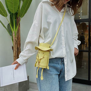 Mode d'été couleur unie robot de bande <span class=keywords><strong>dessin</strong></span>ée forme mignon femmes sac à main forme ronde sac à bandoulière - Product Image 6