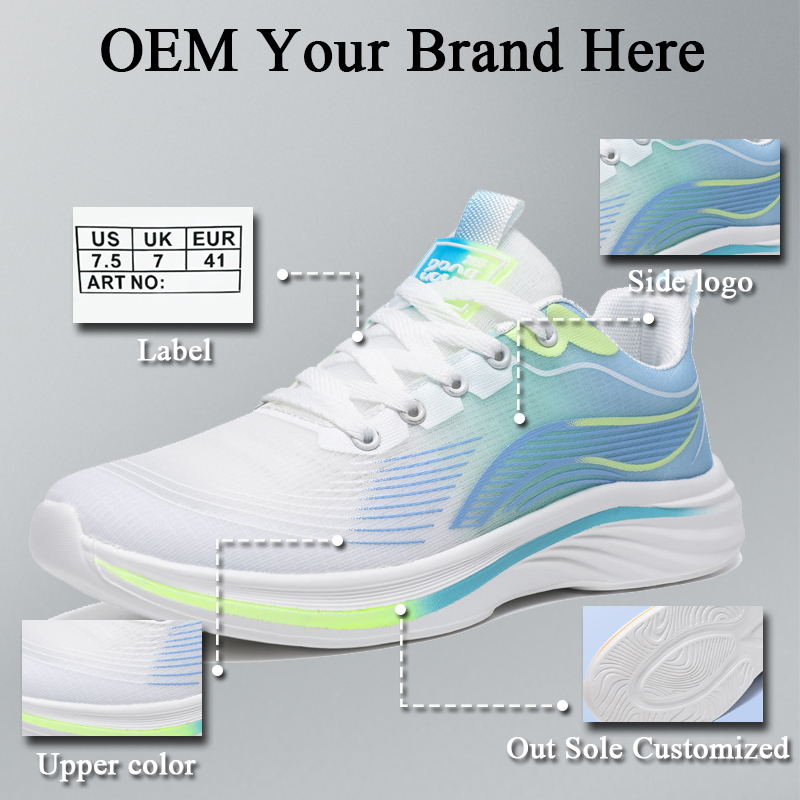 Low Price Women's Lightweight Durable Spring Autumn Running Shoes Fashion Casual Flat Sneakers White