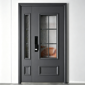 <span class=keywords><strong>Porte</strong></span> à battants en aluminium et verre moderne, design coupe-vent, surface finie, pour villa, intérieur, balcon - Product Image 4
