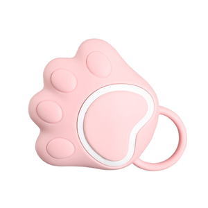 Yellow Eco-Friendly Silicone <b>Pet</b> Bath Massage <b>Brush</b> for Dogs Bathroom Use Modern Style Oval Shape with Texture Surface - Product Image 1