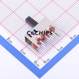 SS-23D03-G080 Slide Switch Through hole Component (THT) Switch Double Pole Three Throw Rectangle Pin Header PC Pin 16mm - Product Image 2