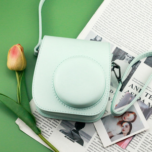 Étui de couleur unie <span class=keywords><strong>pour</strong></span> appareil photo instantané compatible avec le sac en cuir PU <span class=keywords><strong>Instax</strong></span> <span class=keywords><strong>Mini</strong></span> <span class=keywords><strong>11</strong></span>/12 avec poche et bandoulière réglable - Product Image 6