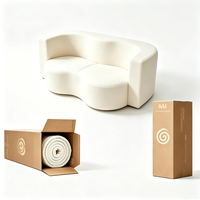 Canapé compressé floqué en éponge haute résilience premium, facile à transporter et à ranger, idéal pour salon, appartement et villa