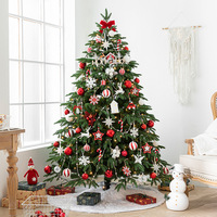 Sapin de Noël artificiel de luxe de haute qualité en PVC avec lumières LED, écologique, taille personnalisable, pour intérieur et fêtes à domicile