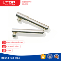 Insert Schuko rond creux en laiton 4,0 mm, 2 ou 3 broches, à visser, sans plomb, conforme ROHS
