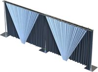Kit de support de toile de fond portable robuste et réglable avec double barre transversale, facile à installer pour mariages, fêtes, photographie et présentations