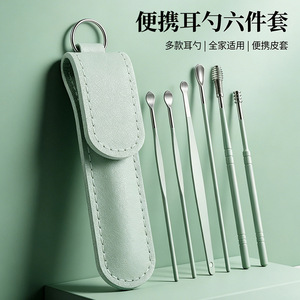 Stainless Steel <b>Ear</b> <b>Pick</b> Set Six Piece Spiral Spring For <b>Ear</b> Wax Removal Cleaning Tools - Product Image 3