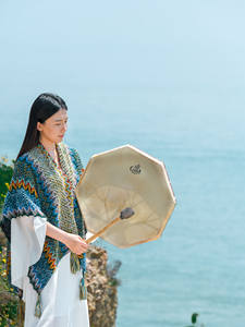 SUCCESS Günstiger Preis 40-60cm Handgefertigte Runde Schamanentrommeln aus Holz mit Natürlichem Ziegenfell Premium Percussion mit Tasche und Schlägel - Product Image 3