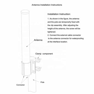 Antenne extérieure amplificateur de signal 4x4 75cm MIMO 4G 698-2700MHz 12dBi 5G 695-4800MHz 15dBi 2400-2500MHz 2.4GHz 2.5GHz Hotspot 50KM - Product Image 3