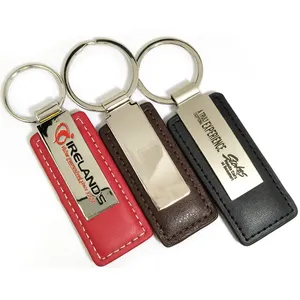 Keychain Promotion Gifts Fashion Personalized Luxury Men Leather Key Chain Custom Creative Metal Keychain