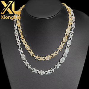 Hip Hop Custom S925 Sterling Silver Moissanite Eye <b>Cross</b> Men'S Jewelry Necklace - Product Image 5
