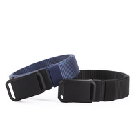 Cinturón Táctico de Nailon Resistente para Hombre, Cinturón de Tela para Exteriores, Muestra Gratuita Personalizada, 3/8 cm, Negro y Verde