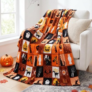 Halloween <b>Pumpkin</b> Ghost Flannel <b>Blanket</b> Throw <b>Blanket</b> Nap <b>Blanket</b> Horror Gift Spooky Super Soft Machine Washable Custom Print - Product Image 3