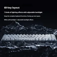 LOFREE Keyboard mekanikal, pemicu Cepat nirkabel 1% "Misty" Semi transparan untuk komputer Game Bluetooth Kailh baru