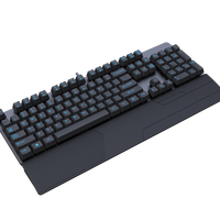 Keyboard Mekanikal terbaru, dengan RGB Usb kotak warna hitam putih Mini Pc Gamer Gaming kabel Mini Teclado Led bermain game