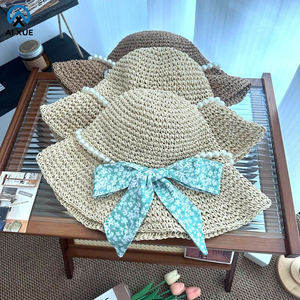 Chapeau <span class=keywords><strong>de</strong></span> soleil <span class=keywords><strong>en</strong></span> paille à large <span class=keywords><strong>bord</strong></span> pour femme avec nœud <span class=keywords><strong>en</strong></span> perles et ruban, idéal pour l'été, la plage, les vacances et les voyages <span class=keywords><strong>en</strong></span> <span class=keywords><strong>bord</strong></span> <span class=keywords><strong>de</strong></span> <span class=keywords><strong>mer</strong></span> - Product Image 1