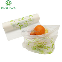 100% Composteerbare Produceren Zak Maizena Pbat Pla Biologisch Afbreekbare Eco Plastic Producten Zak Op Rol Voor Supermarkt