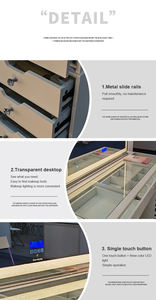 Oem Solid Square Wooden Coiffeuse White Glass Luxury Vanity Crushed Diamond <strong>Mirrored</strong> Makeup Perspective Desktop <strong>Dressing</strong> <strong>Table</strong> - Product Image 5