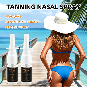 Spray nasal autobronzant marque privée OEM ODM, brume hydratante topique avancée pour le visage et le corps, soin bronzant sans soleil personnalisé - Product Image 4