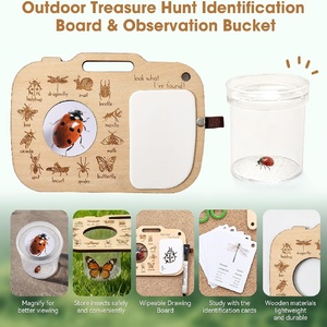 Coffret <span class=keywords><strong>de</strong></span> <span class=keywords><strong>jeu</strong></span> d'observation des insectes pour enfants : cartes éducatives, tableau d'observation, jouets d'extérieur, <span class=keywords><strong>jeu</strong></span> <span class=keywords><strong>de</strong></span> chasse au trésor pour le camping en plein air - Product Image 3