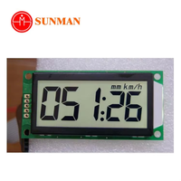 Modul Layar LCD Segmen Positif Reflektif 5 Digit Kustom 2-Wire Serial untuk Odometer Mobil SMS05126B