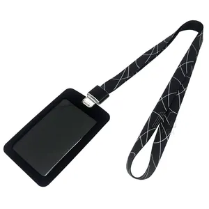 Lanyard Id Card Holder Sport Waterproof Silicone Id Card Badge Holder Case With Lanyard
