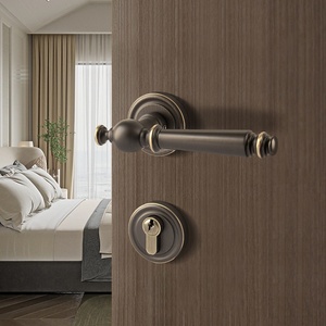 Poignée de porte de luxe de haute qualité avec levier confortable, ensemble de serrures pour porte en bois, idéal pour la maison <span class=keywords><strong>et</strong></span> l'hôtellerie, quincaillerie intérieure, serrures de porte. - Product Image 4