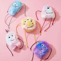Jouets en peluche pour chat en gros, design rose, violet, bleu, jaune, forme de monstre mignon, chatons, balle remplie de catnip, fournitures, jouets à mâcher pour chat