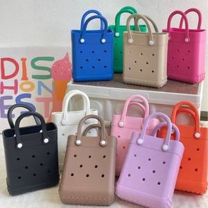 2025 nuevos Mini bolsos Eva simples modernos impermeables bolsas de piscina bolsas de mano plegables logotipo personalizado - Product Image 1