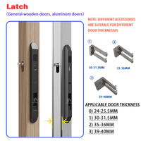 Cerradura de Puerta de Aluminio con Huella Dactilar sin Llave, Control Remoto por Aplicación Tuya, para Puerta Corredera, Oficina, Patio, Balcón