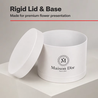 Boîte cadeau en gros avec couvercle en forme de chapeau, logo personnalisé, boîte ronde tendance pour l'emballage de fleurs