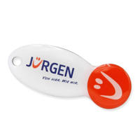 Fabricant OEM ODM de porte-clés en métal personnalisé pour chariot de supermarché, porte-jeton, porte-clés