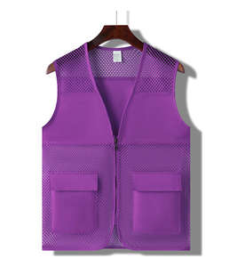 Gilet de travail unisexe respirant en résille à deux poches pour événements caritatifs, supermarchés, patrouilles scéniques et services communautaires - Product Image 3