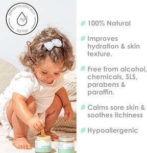 Perawatan Balsem tenang alami 100% untuk sakit, gatal & kering pelembap Shea Butter intensif cocok untuk kemerahan & iritasi - Product Image 2